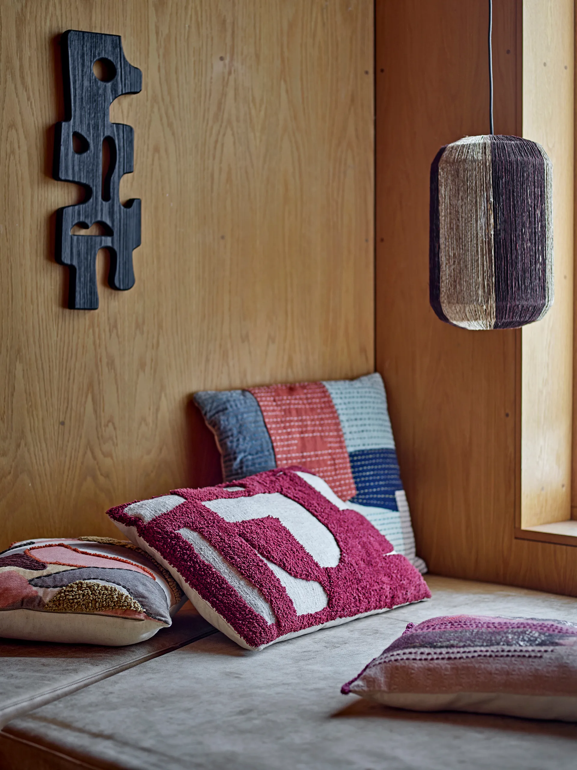 Coussin Olica 60x40 cm, Rouge Bloomingville