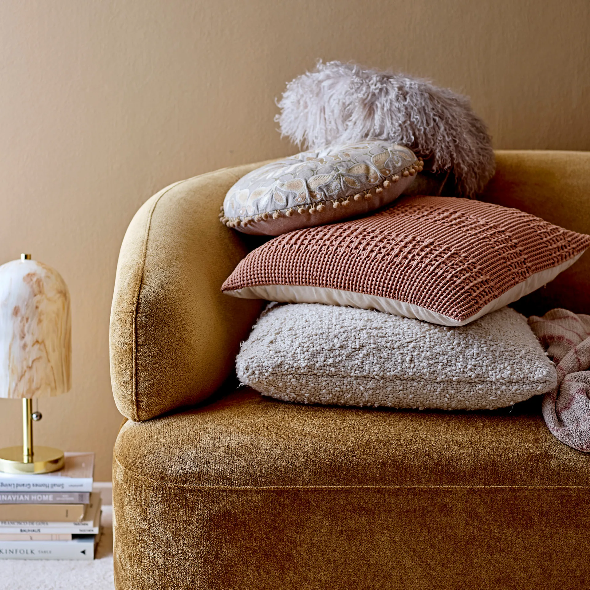 Coussin uni Bloomingville 50x50 cm, Nature Bloomingville