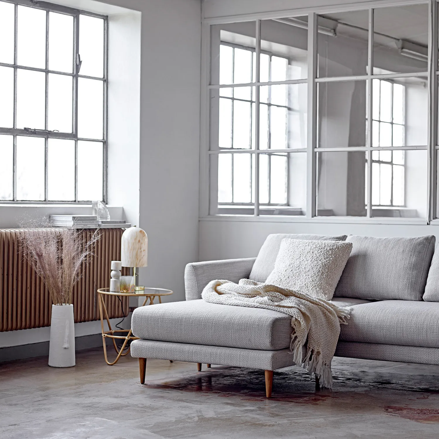 Coussin uni Bloomingville 50x50 cm, Nature Bloomingville