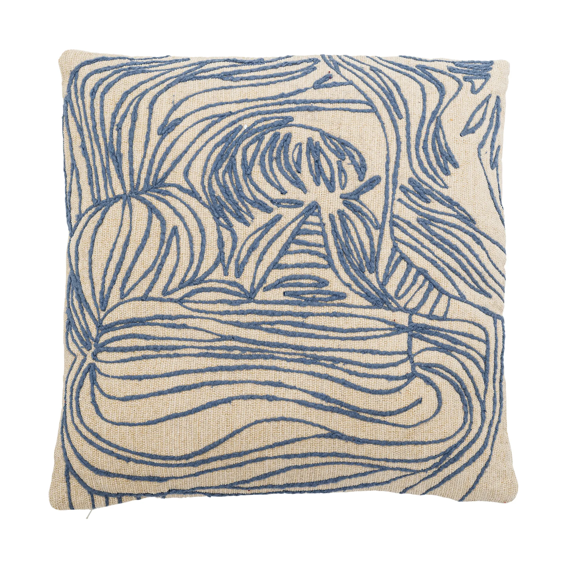 Coussin Volla 50x50 cm, Bleu Bloomingville