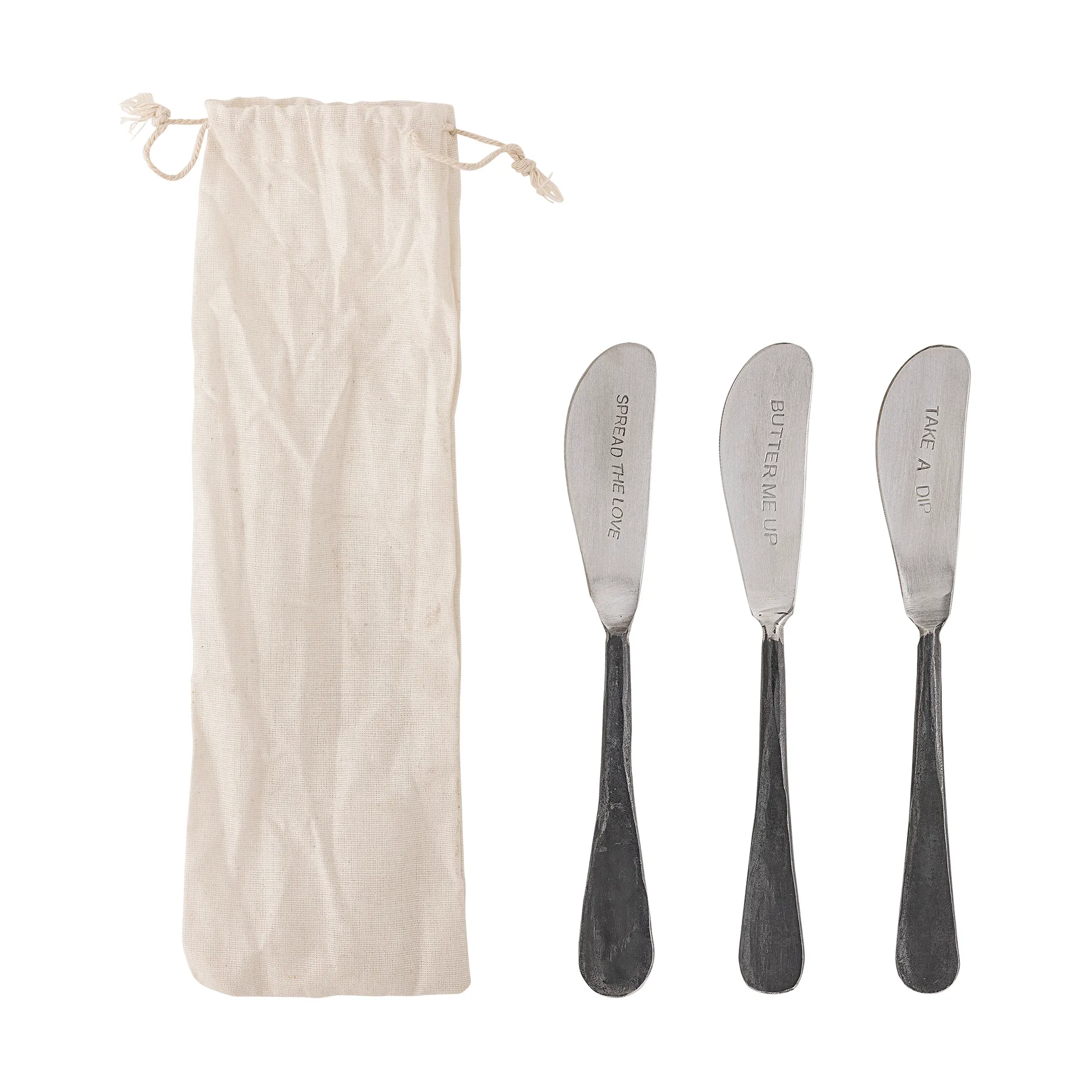 Couteau à beurre Fabricio set de 3 pièces, Acier inoxydable Bloomingville