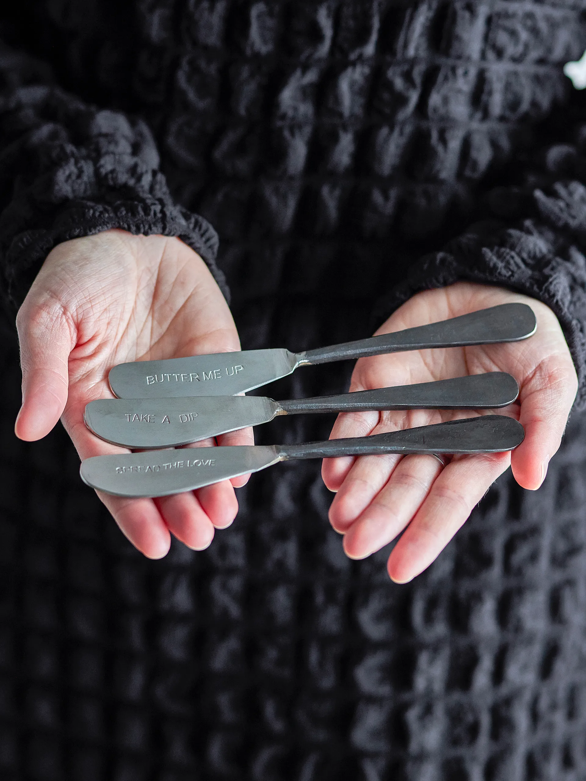 Couteau à beurre Fabricio set de 3 pièces, Acier inoxydable Bloomingville