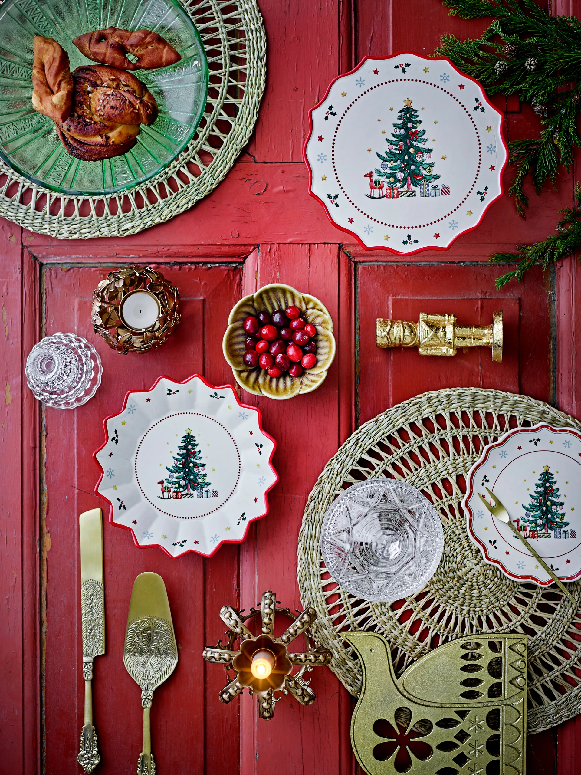 Couvert à gâteau Kalima 2 pièces, Laiton Bloomingville