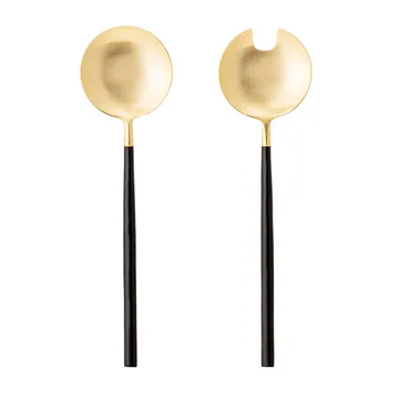 Couverts à salade Bloomingville 2 Pièces - Noir-doré - Bloomingville