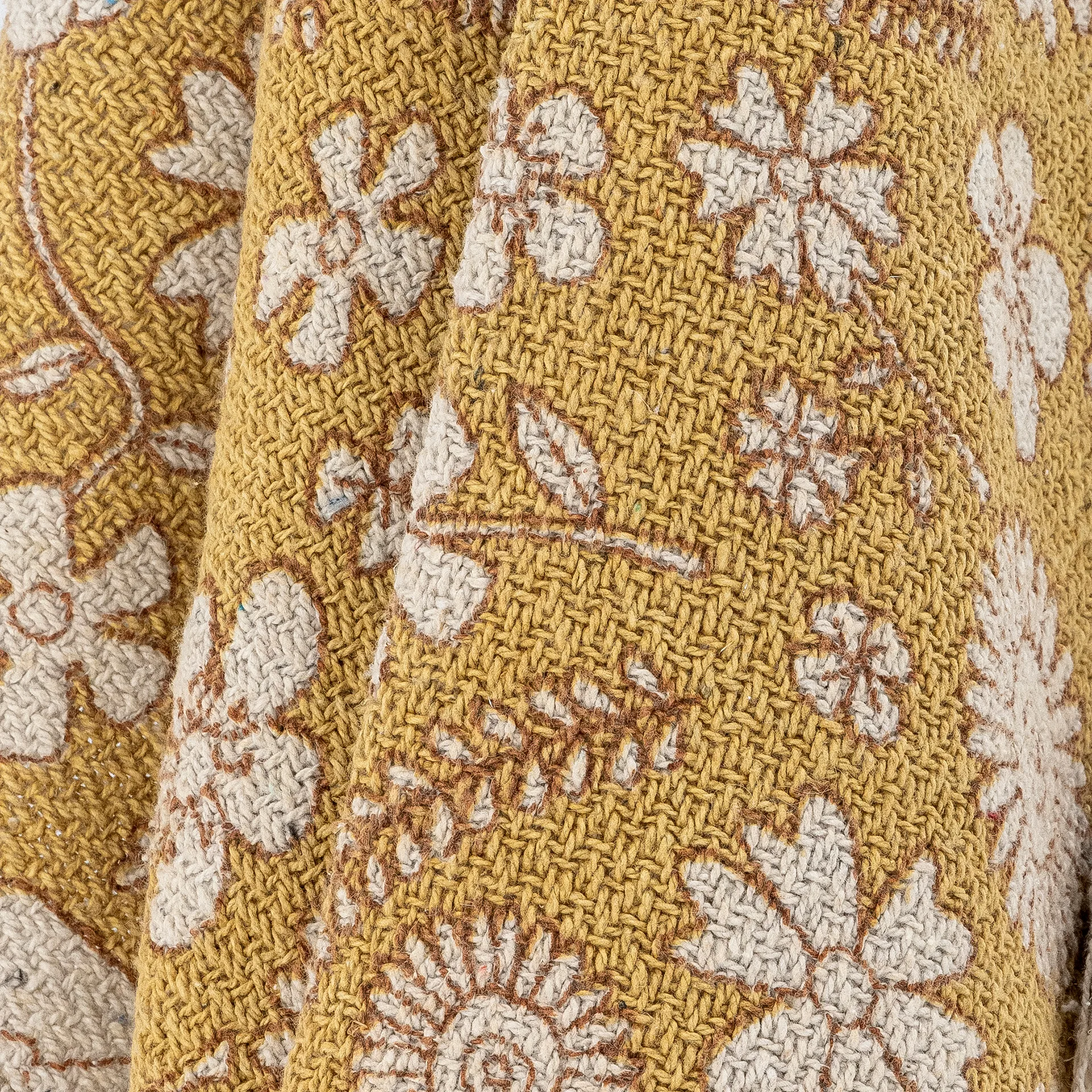 Couverture en coton Camille 80x100 cm, Jaune Bloomingville