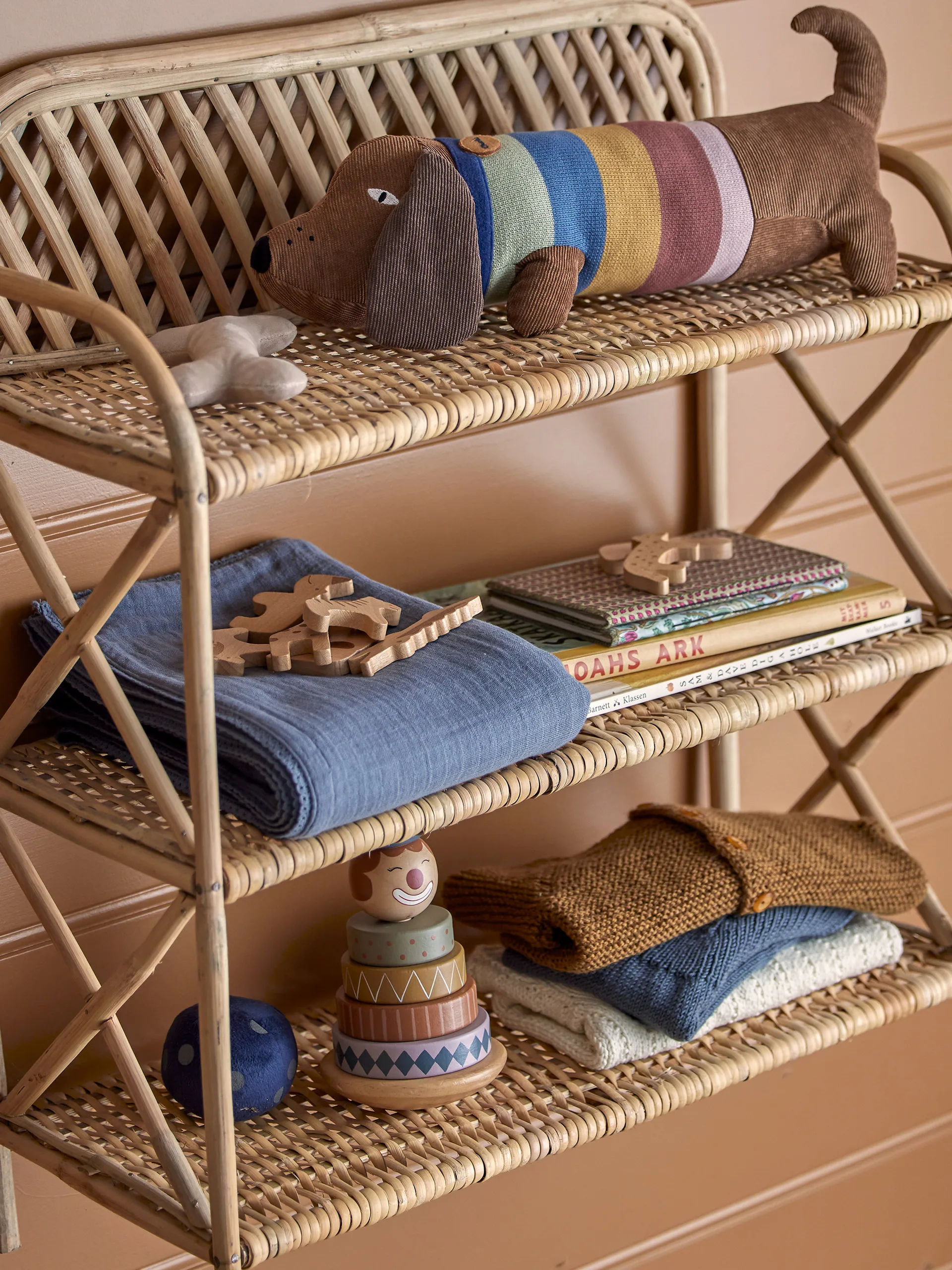 Couverture en mousseline Bloomingville 80x100 cm, Bleu Bloomingville