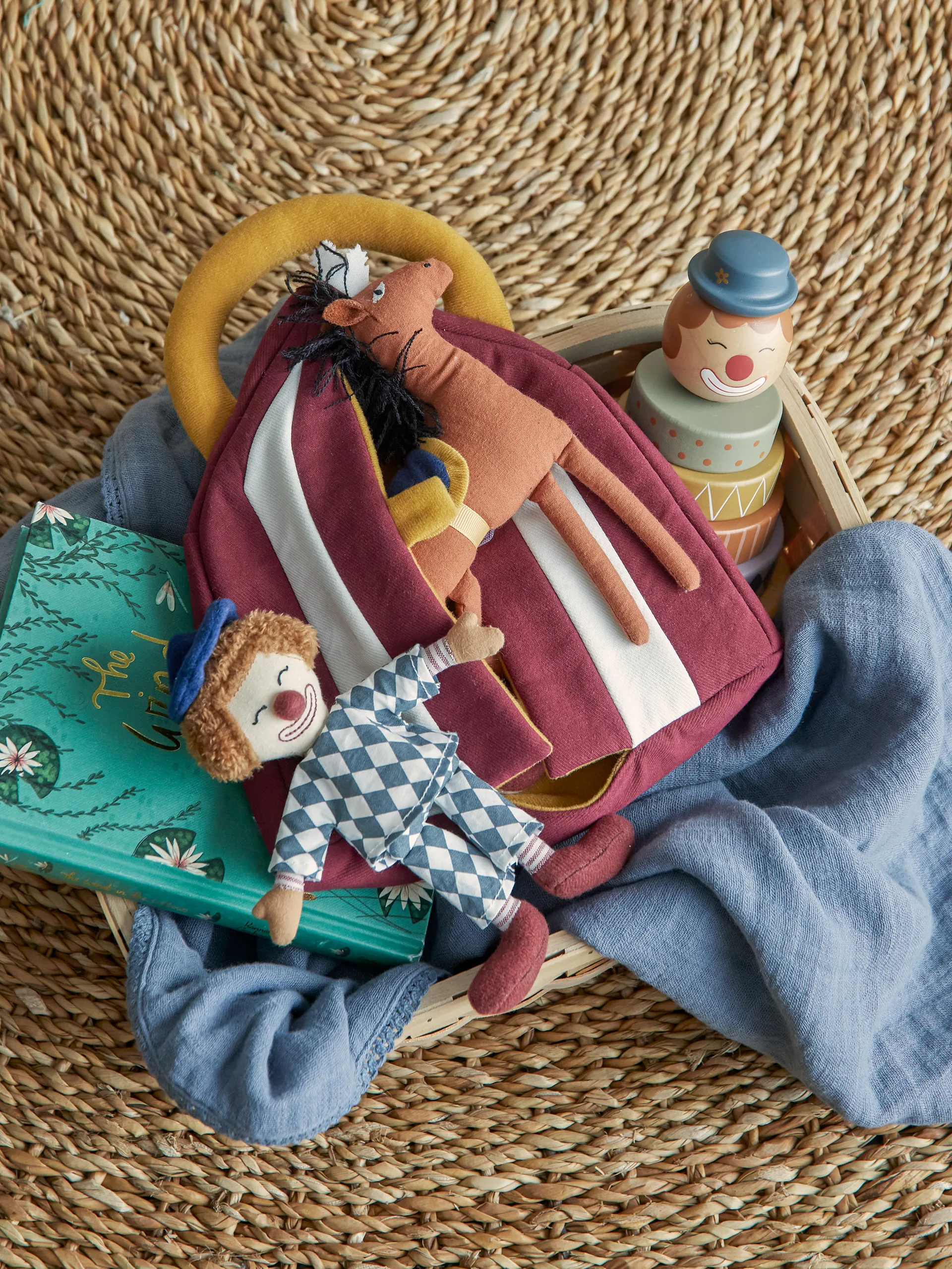 Couverture en mousseline Bloomingville 80x100 cm, Bleu Bloomingville