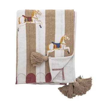 Couverture Merry-go-round 130x160 cm - Beige-rouge - Bloomingville