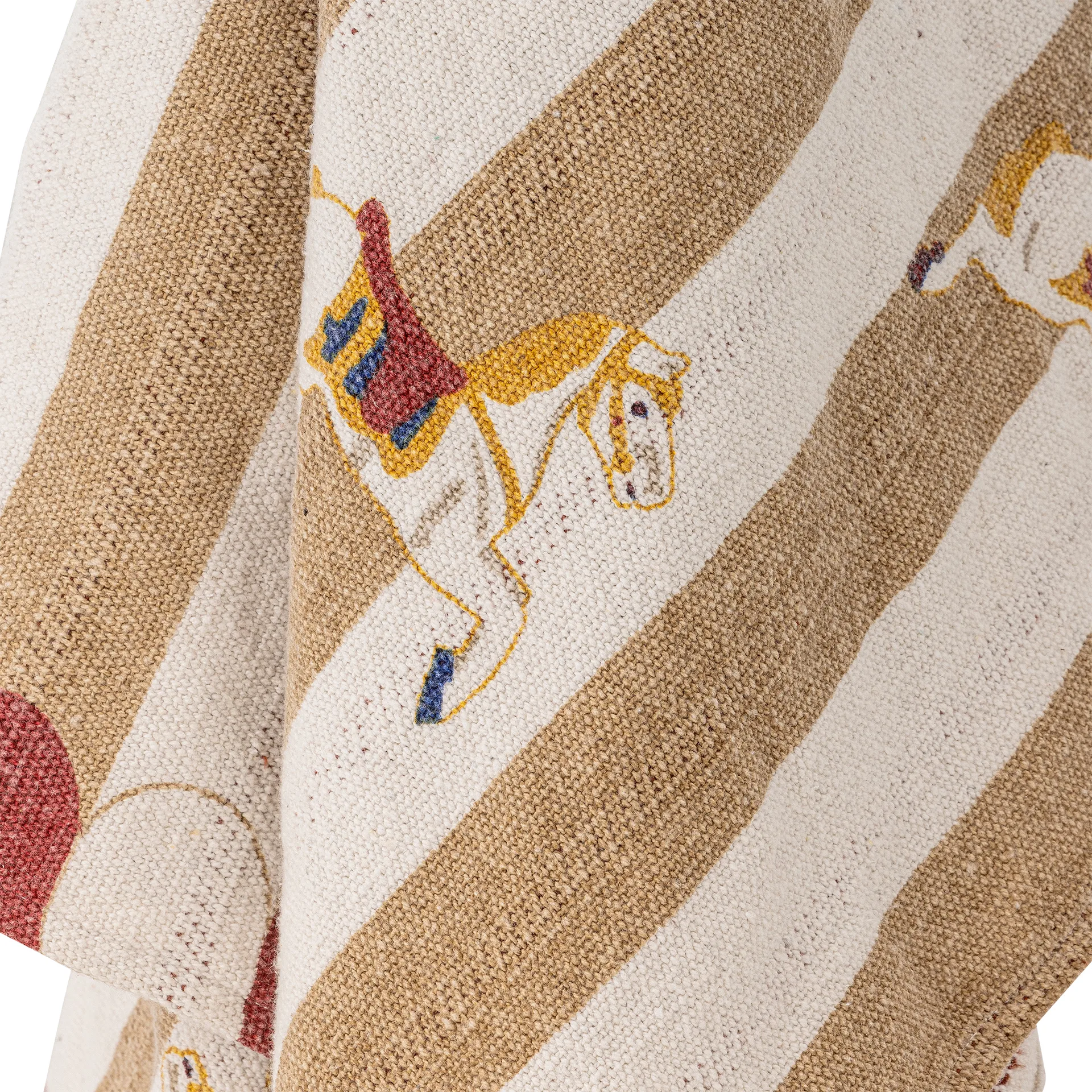 Couverture Merry-go-round 130x160 cm, Beige-rouge Bloomingville