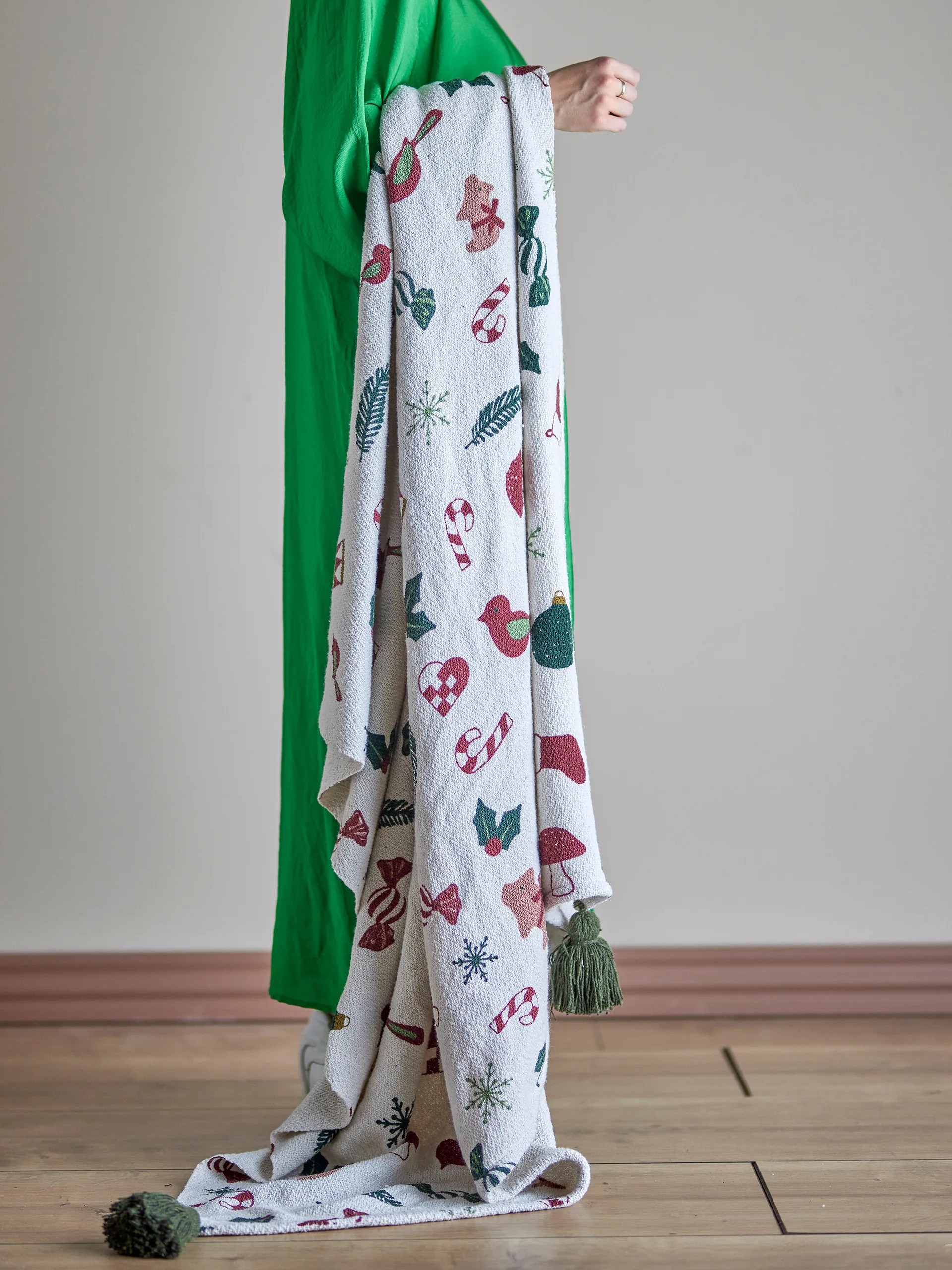 Couverture Yule 130x160 cm, Beige Bloomingville