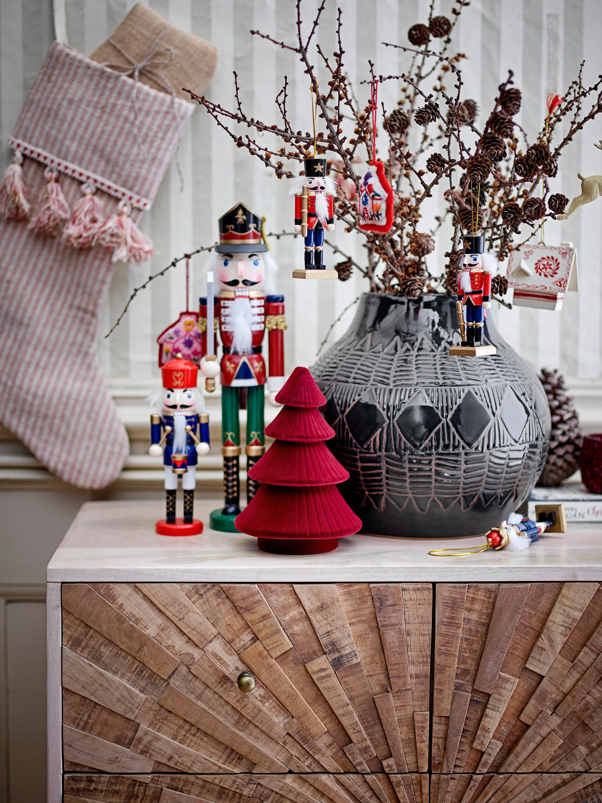 Décoration Casse-Noisette Darren 20,5 cm 2 Pièces, Rouge Bloomingville