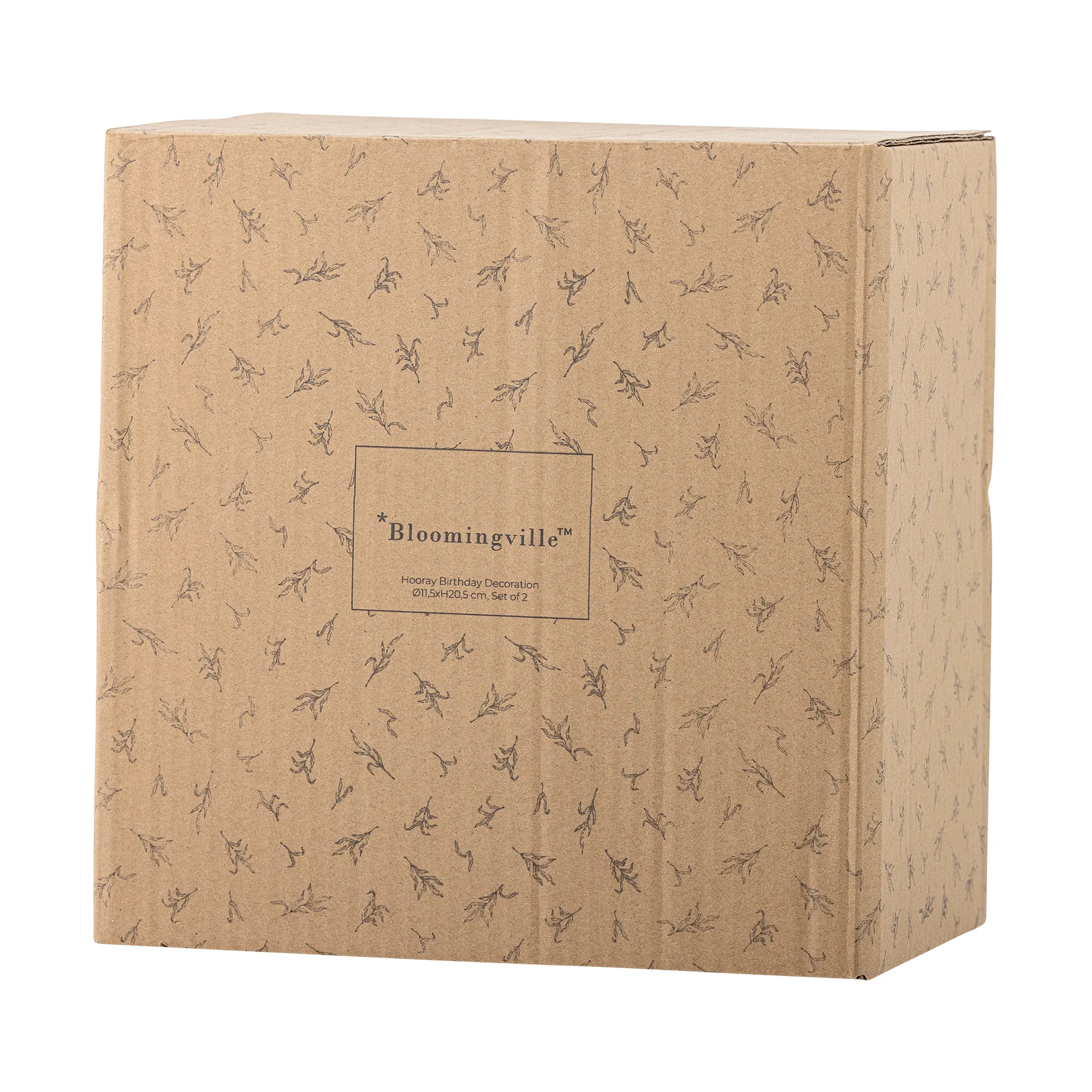 Décoration d'anniversaire Hooray Lot de 2, Rouge Bloomingville