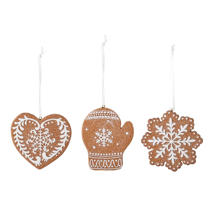 Décoration de Noël Pearl 3 Pièces, Marron Bloomingville
