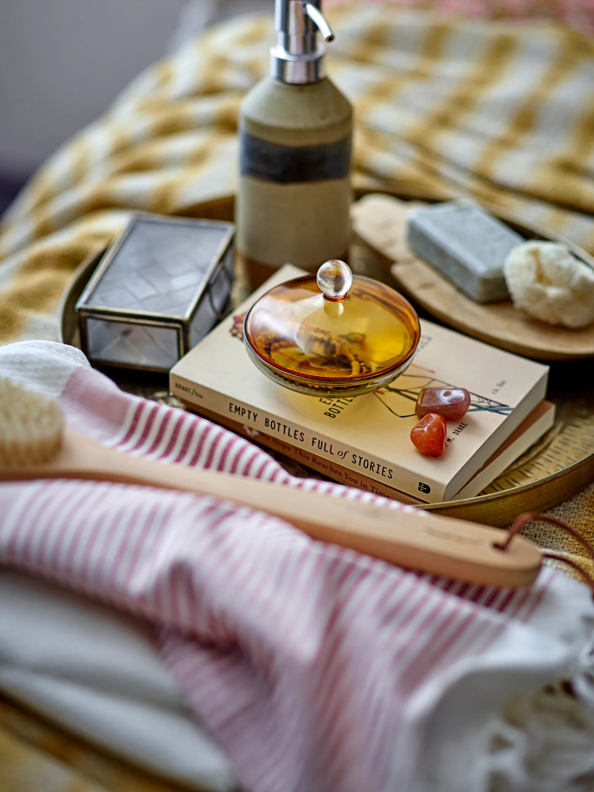 Distributeur de savon Solange 19,5 cm, Nature Bloomingville