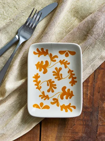 Fauni assiette - Jaune, 15x11,5 cm - Bloomingville