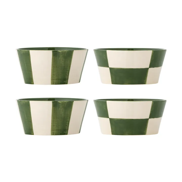 Floki bol - Green, 4 pièces - Bloomingville