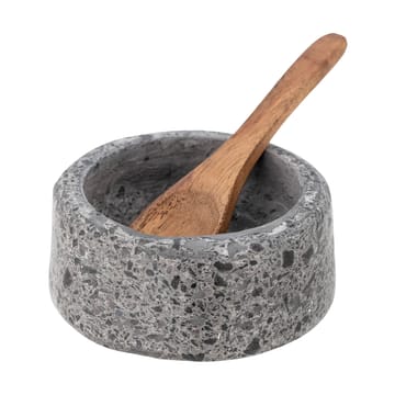Ghizelle pot à sel avec cuillère Ø7 cm - Pierre-acacia - Bloomingville