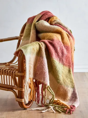 Hamisha plaid - Multicolore, à carreaux, 152x127 cm - Bloomingville