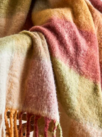 Hamisha plaid - Multicolore, à carreaux, 152x127 cm - Bloomingville