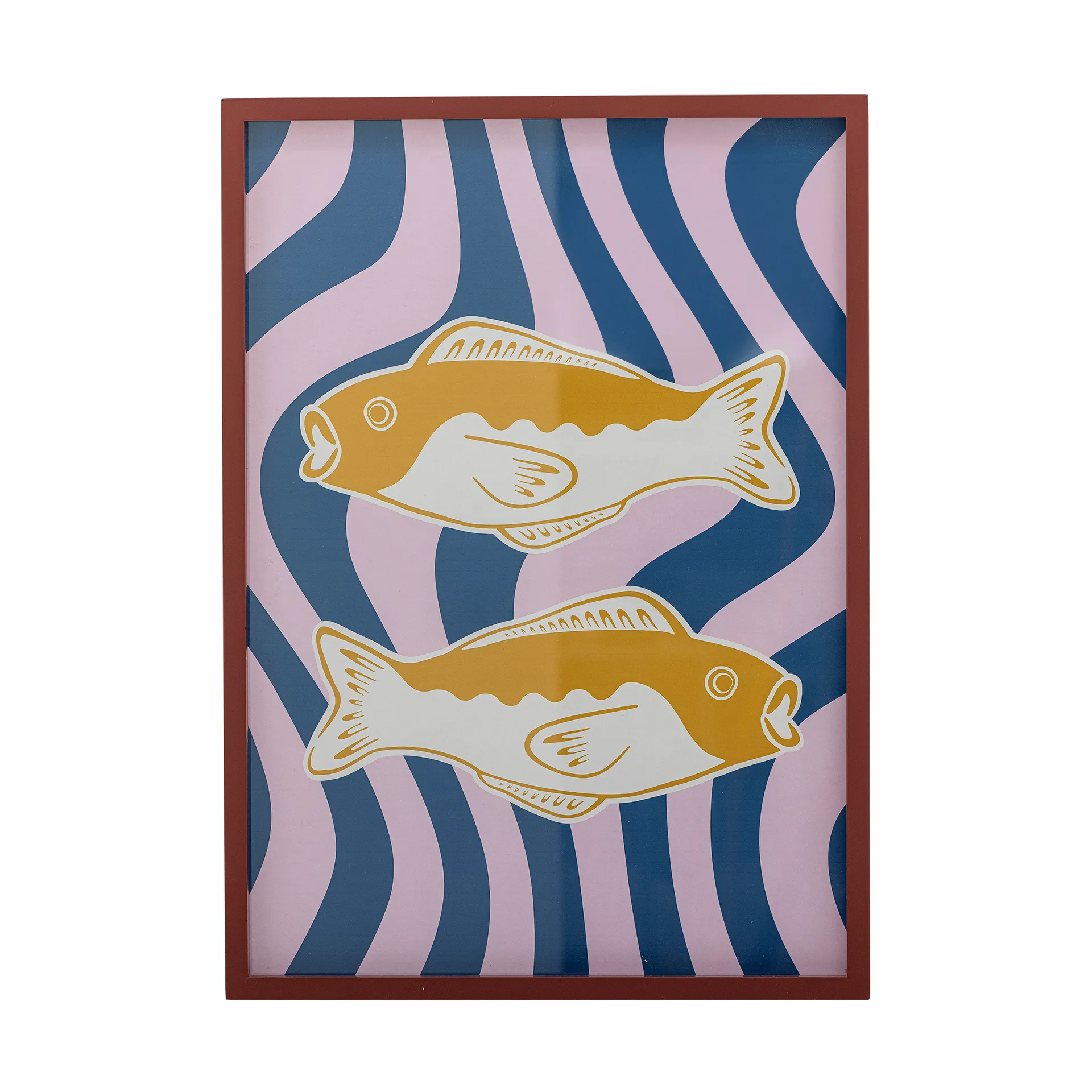 Illustration Remy avec cadre 50x70 cm, Rose Bloomingville