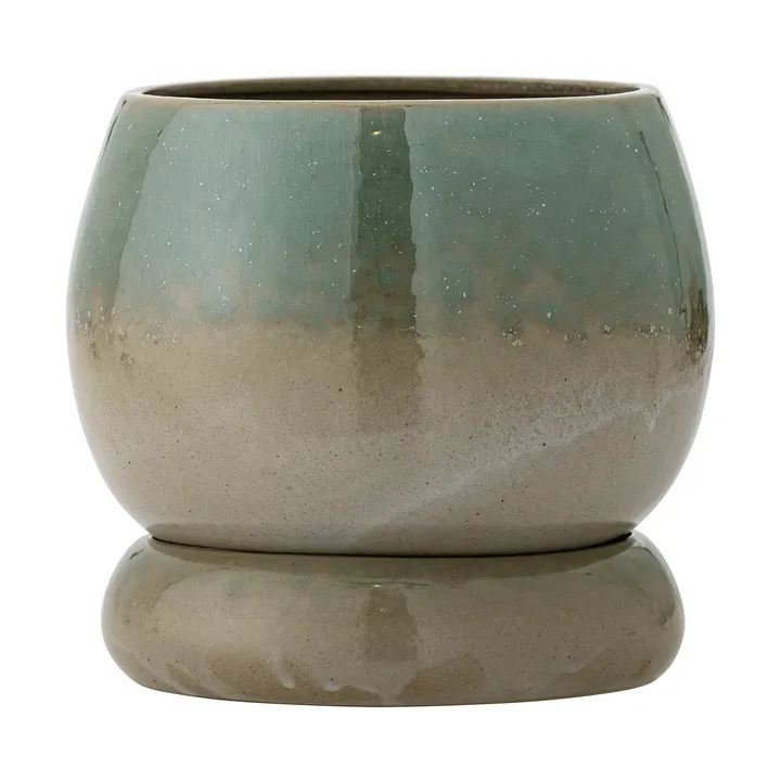 Imke pot avec soucoupe - Green, 18,5x17,5 cm - Bloomingville