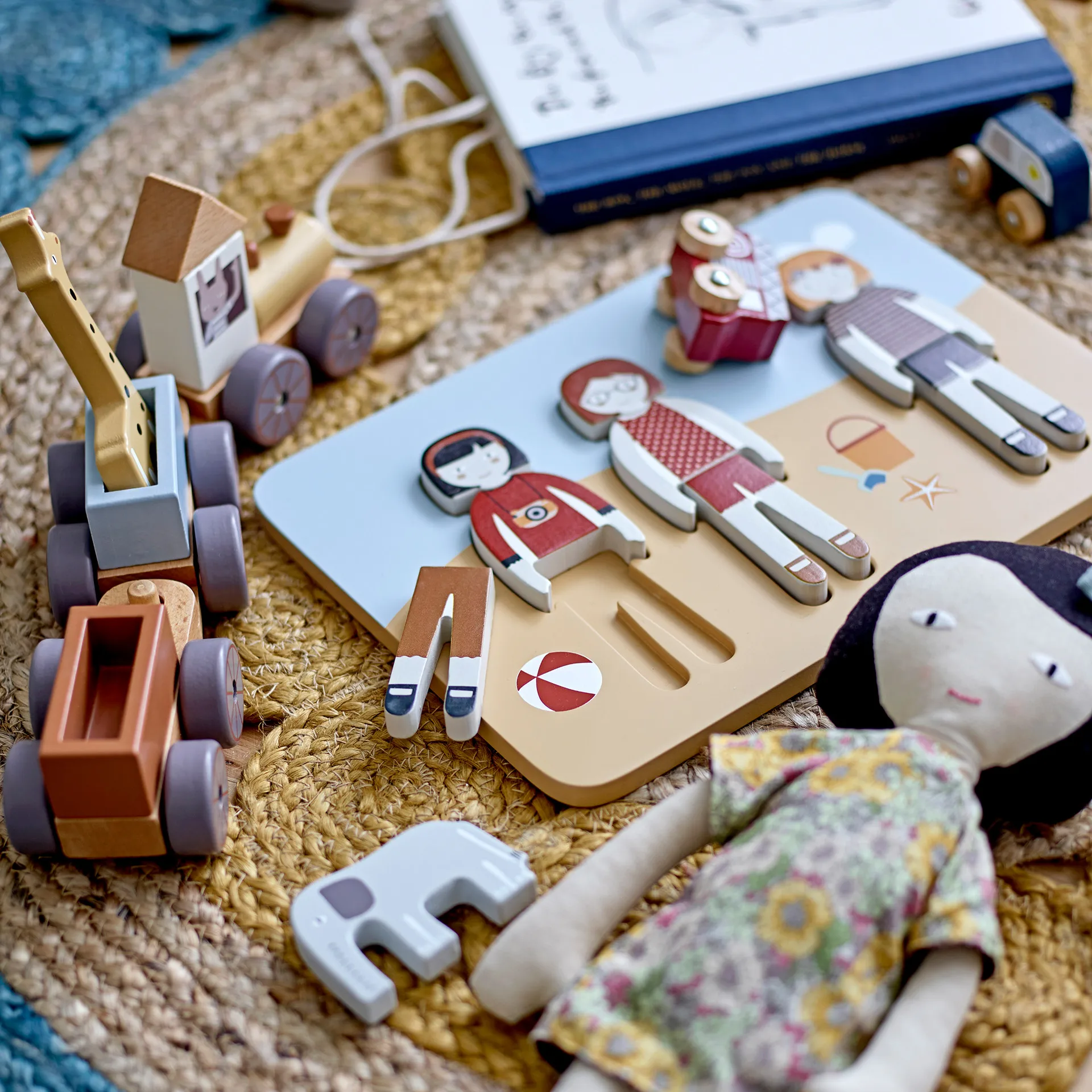 Jouet à tirer Coty train, Multi Bloomingville