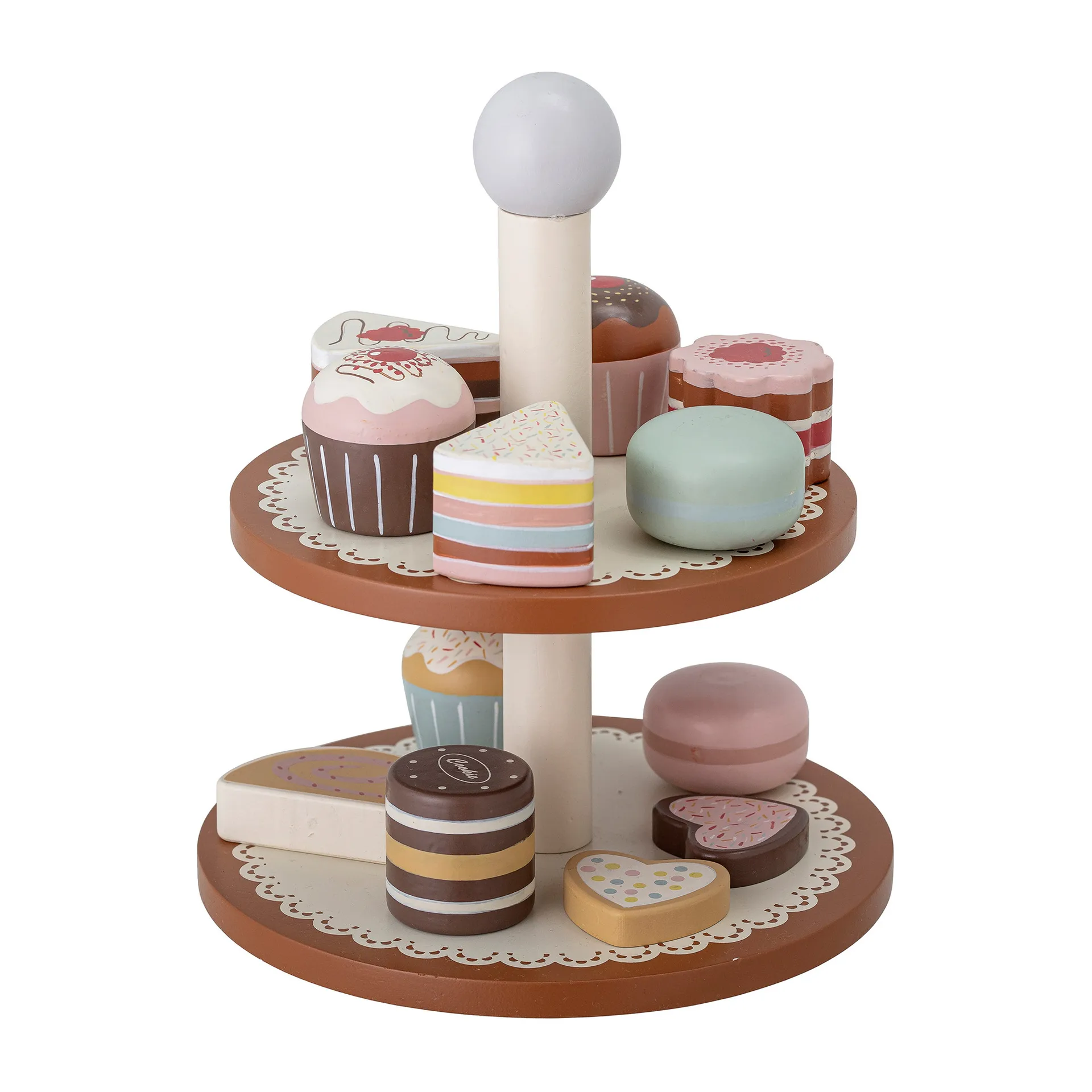 Jouet plat à gâteaux Carlina 13 Pièces, Marron Bloomingville