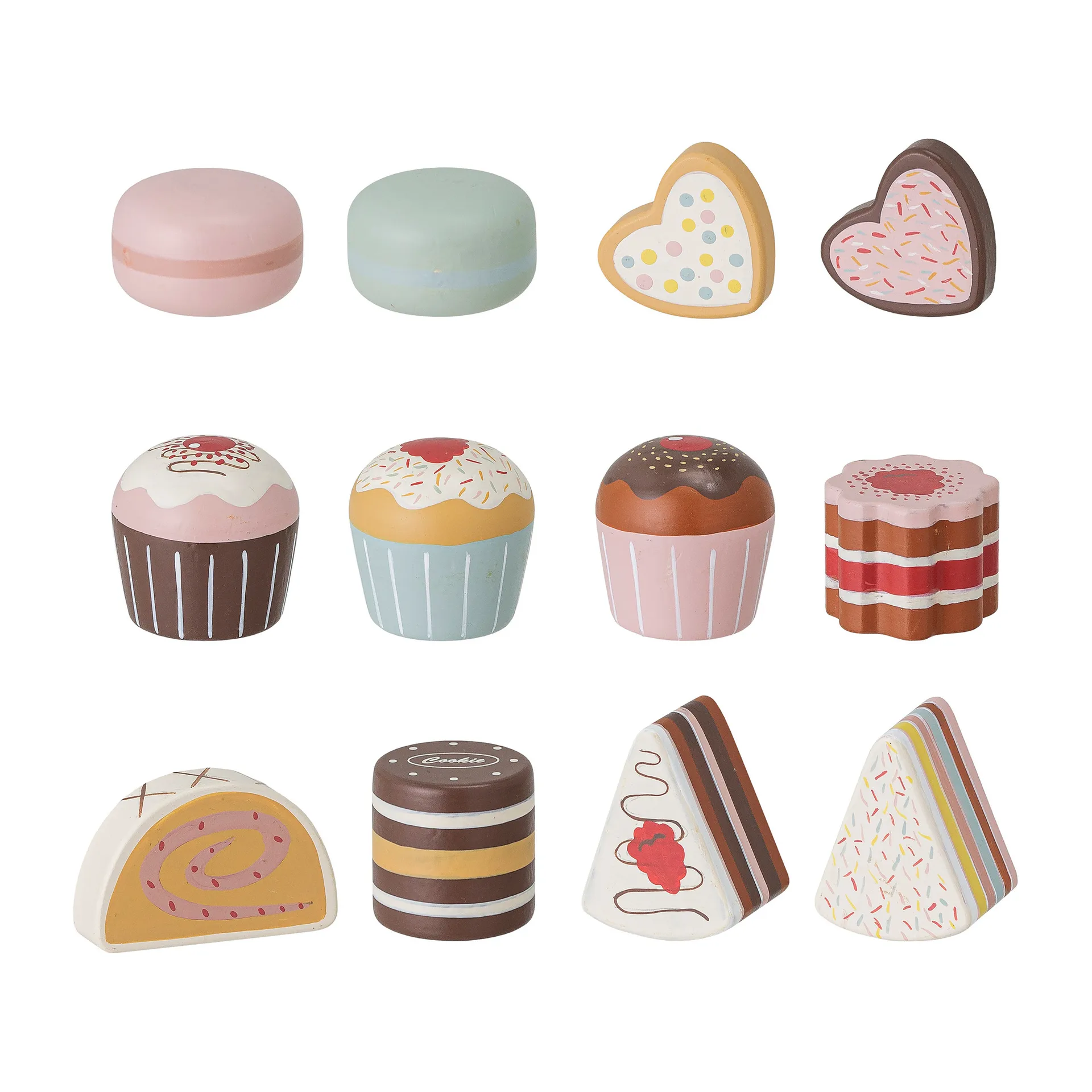 Jouet plat à gâteaux Carlina 13 Pièces, Marron Bloomingville