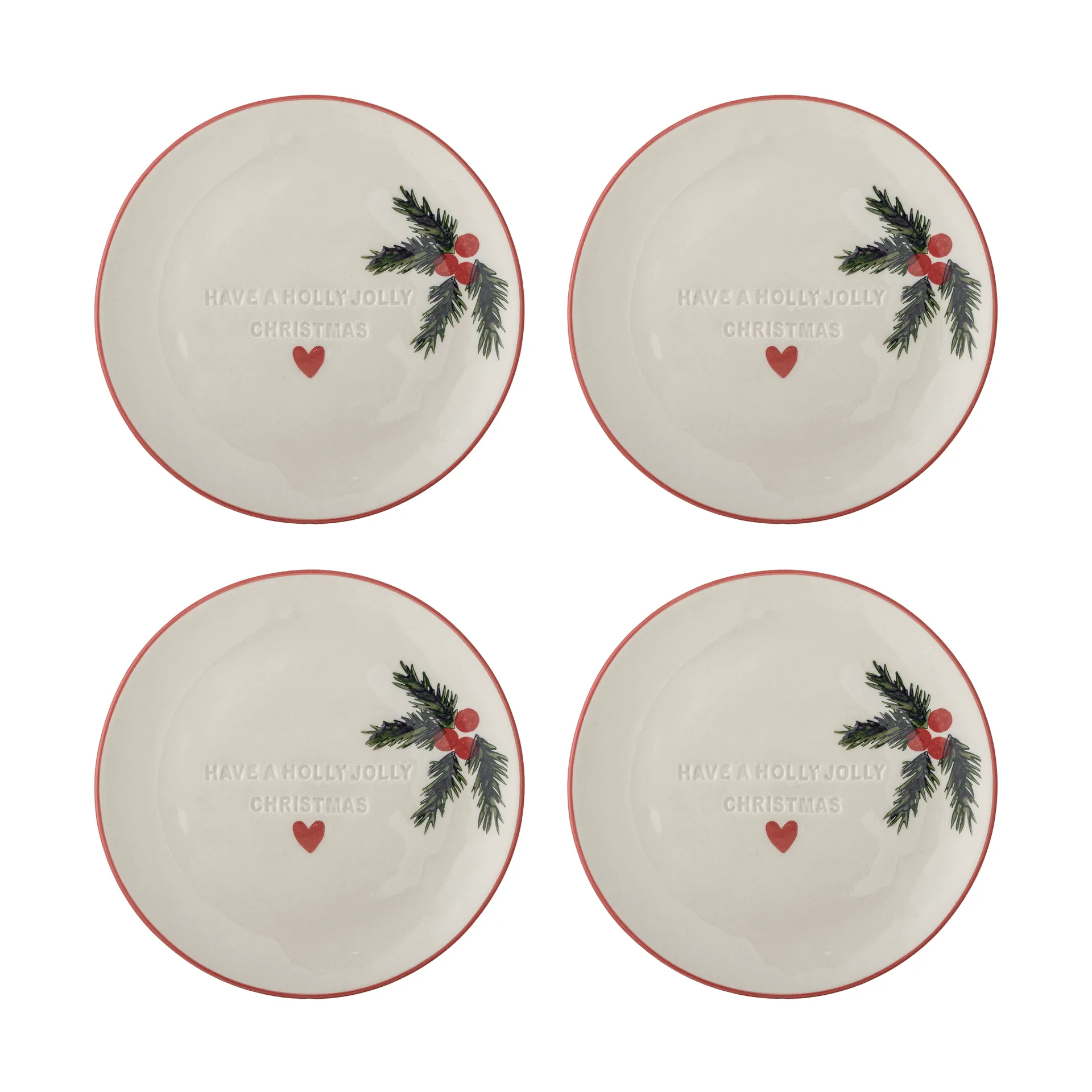 Jovida assiette, Nature, 4 pièces, Ø16 cm Bloomingville