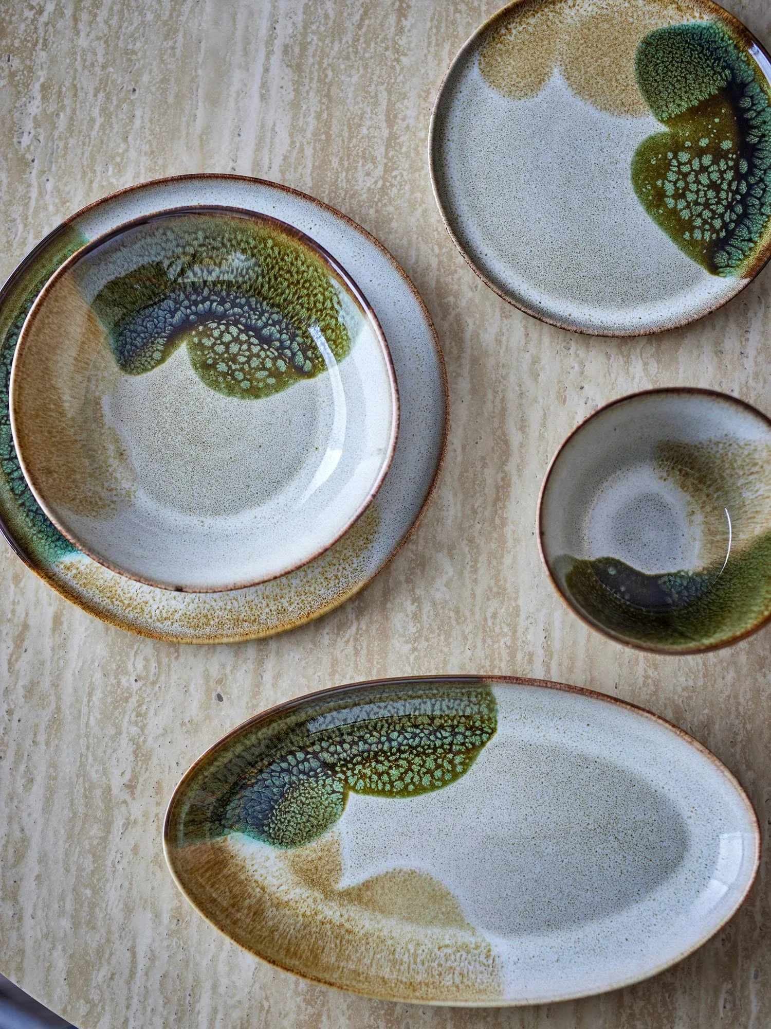 Jules plat de service, Green, 33,5x18,5 cm Bloomingville