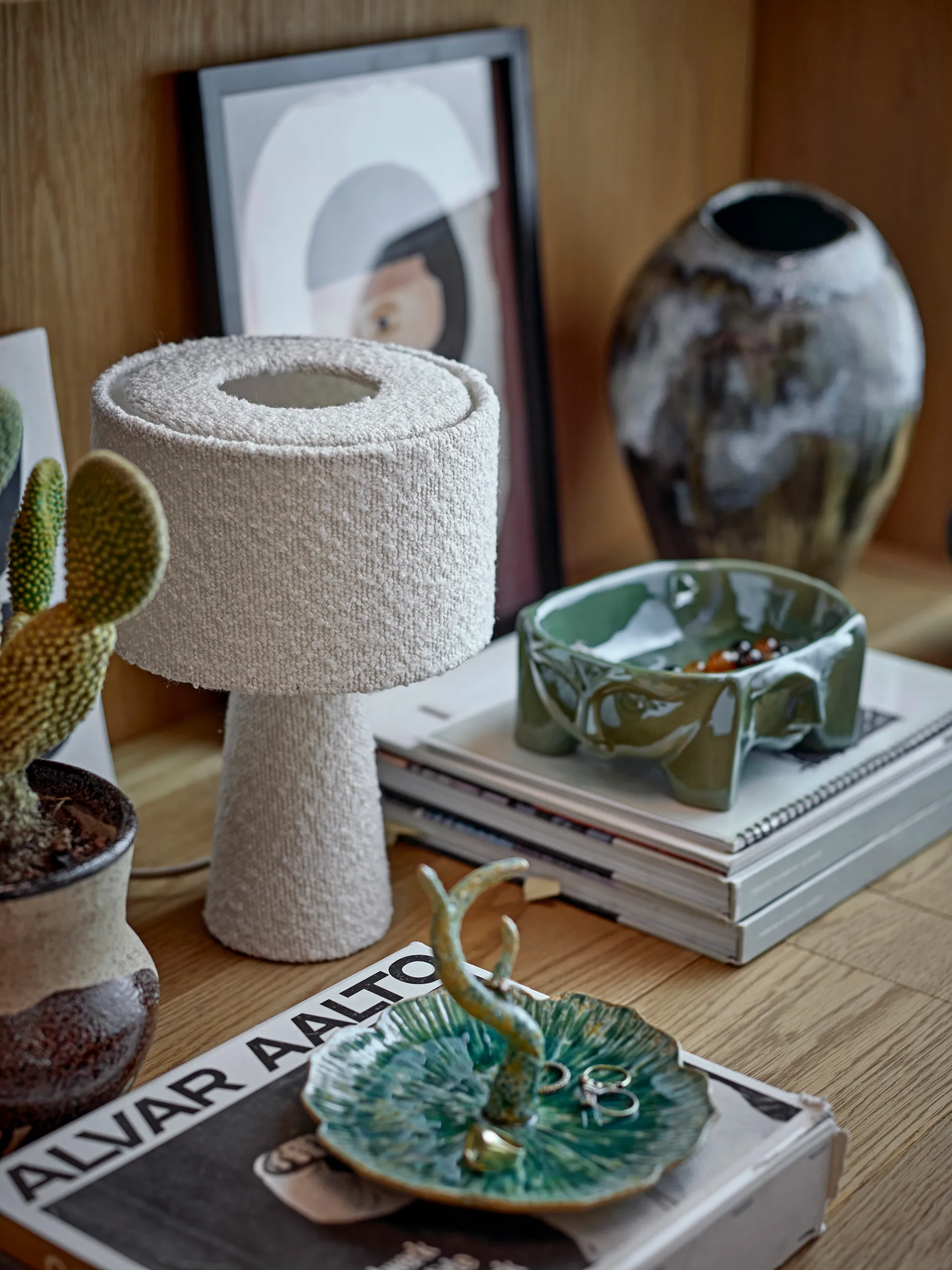 Lampe de table Emmie Ø20 cm, Blanc Bloomingville