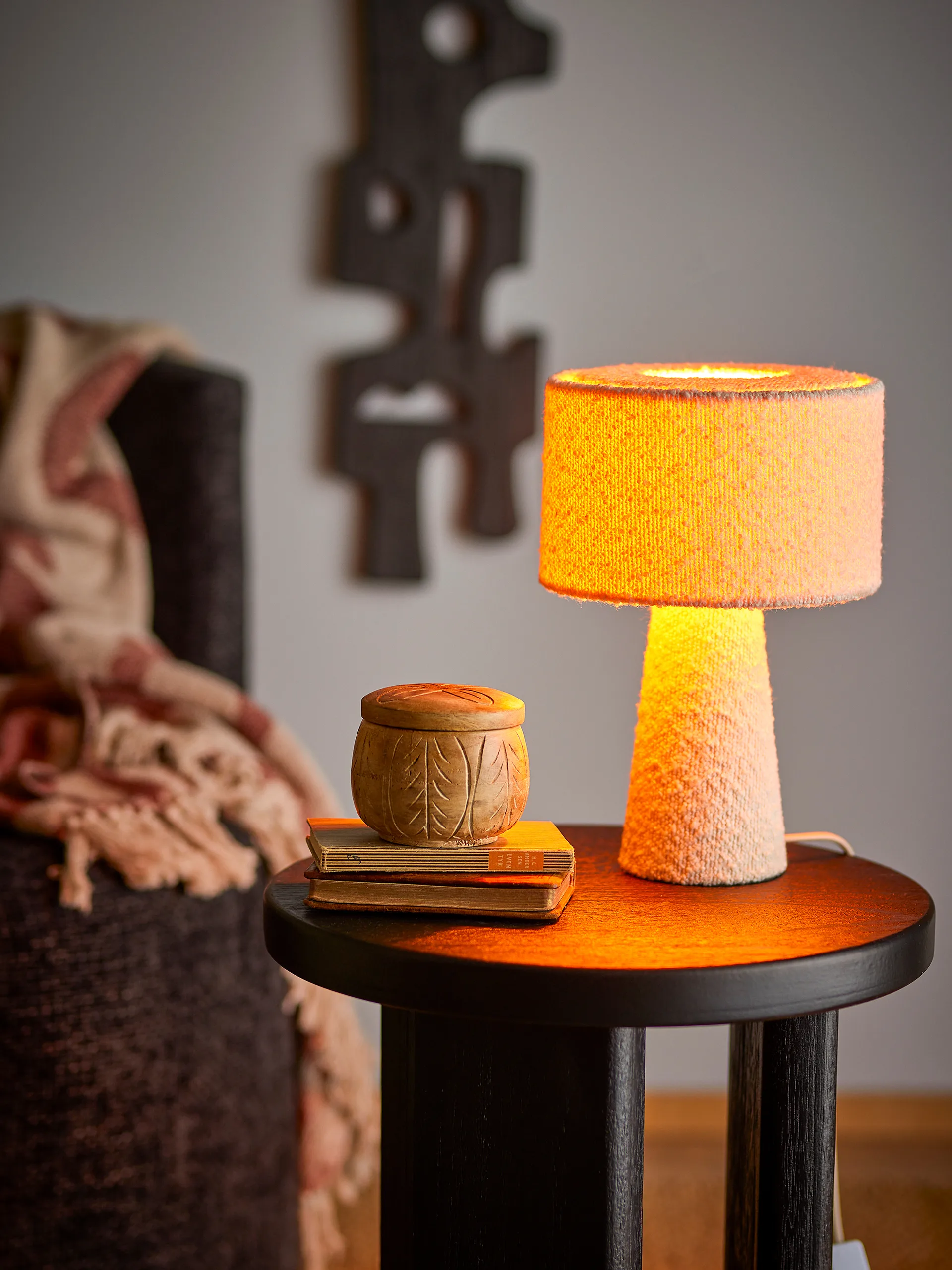 Lampe de table Emmie Ø20 cm, Blanc Bloomingville