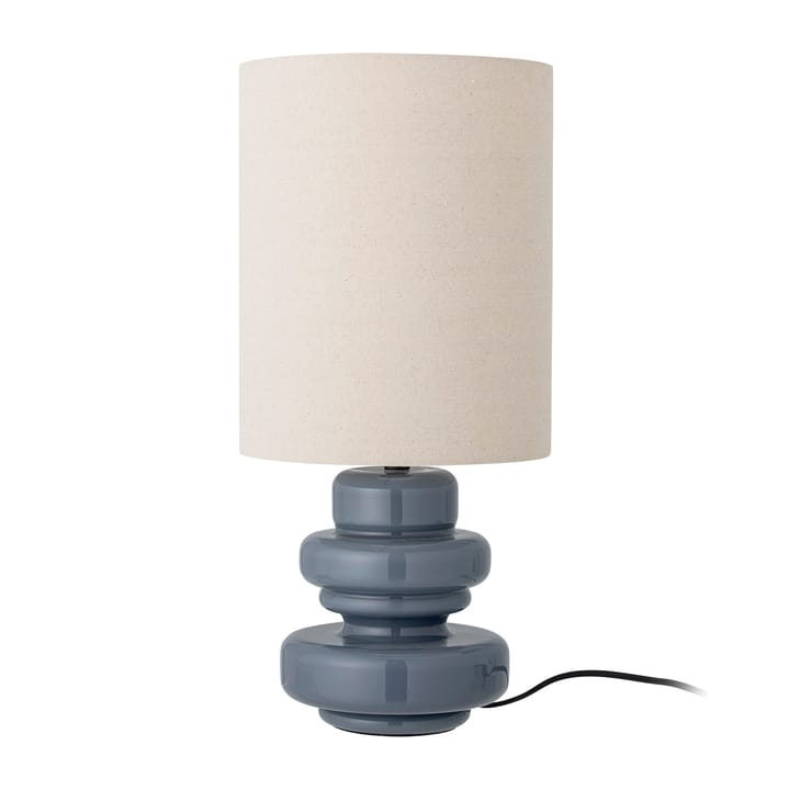 Lampe de table Fabiola Ø24x51 cm - Verre bleu-lin - Bloomingville