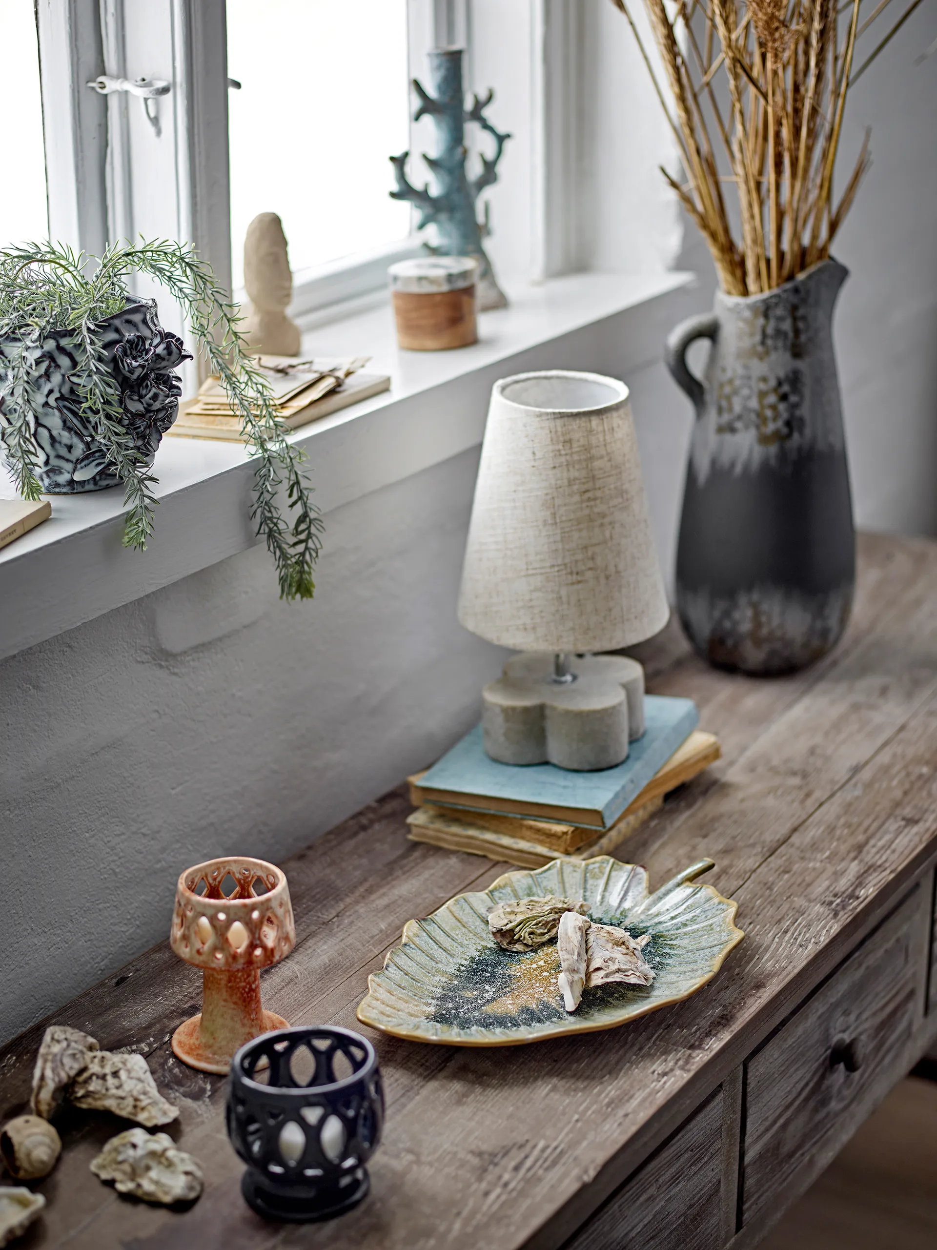 Lampe de table Foglio Ø16 cm, Naturel Bloomingville