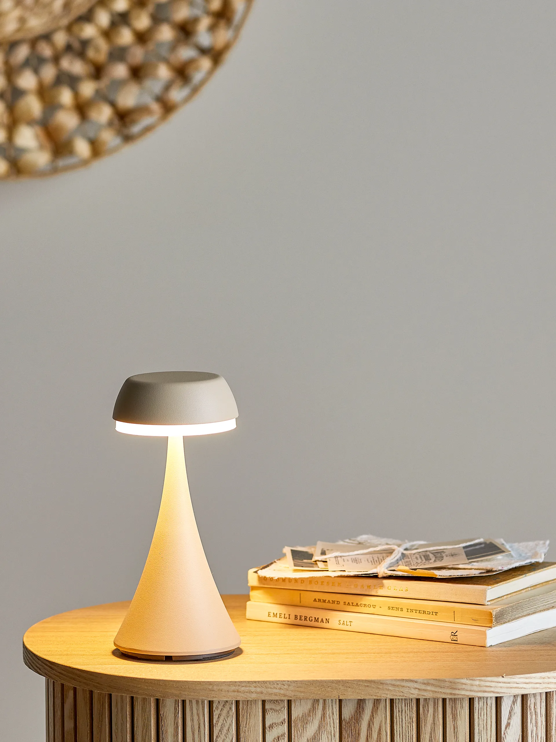 Lampe de table portable Pepple, Naturel Bloomingville
