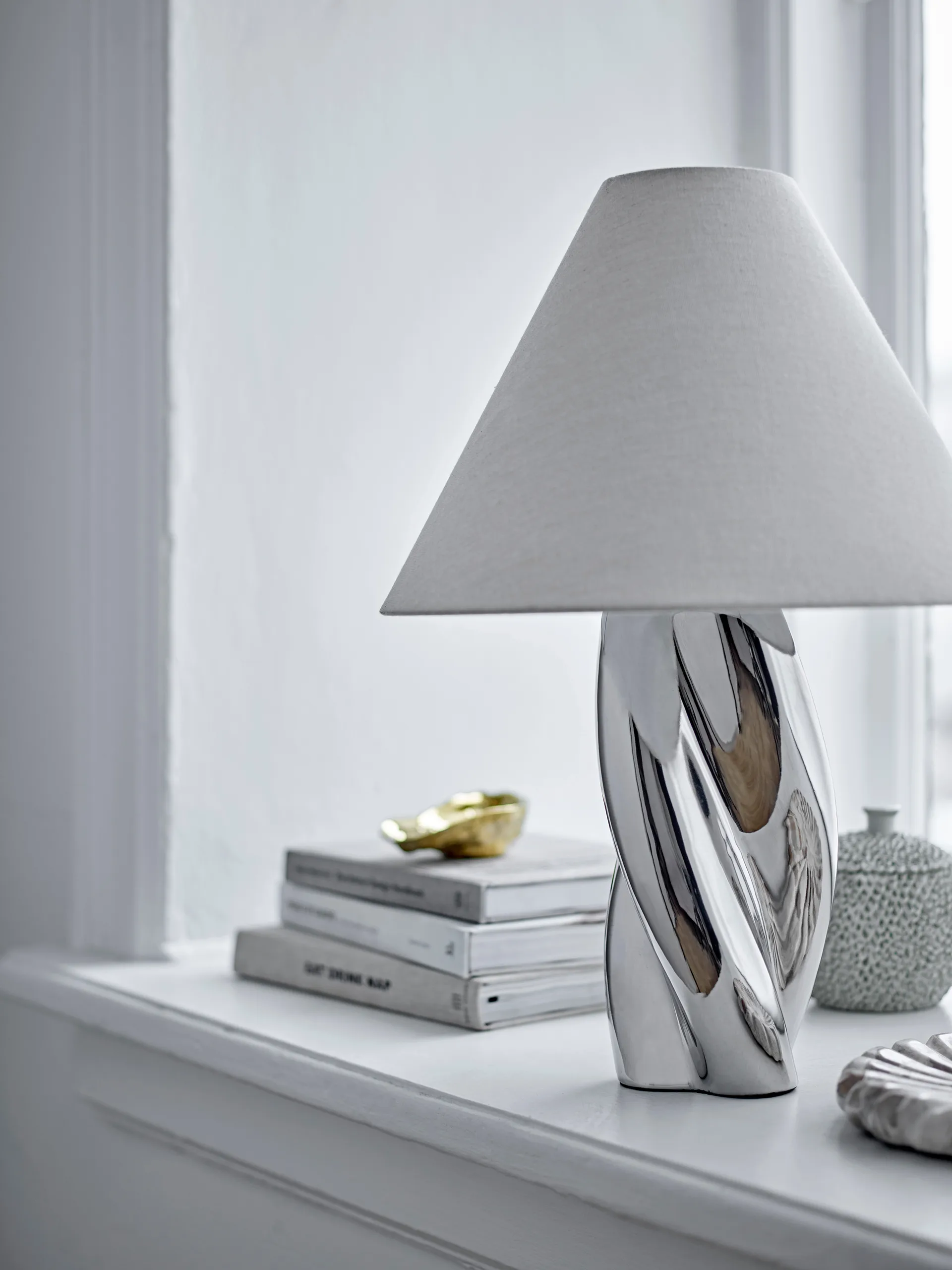Lampe de table Silva Ø35 cm, Argent Bloomingville