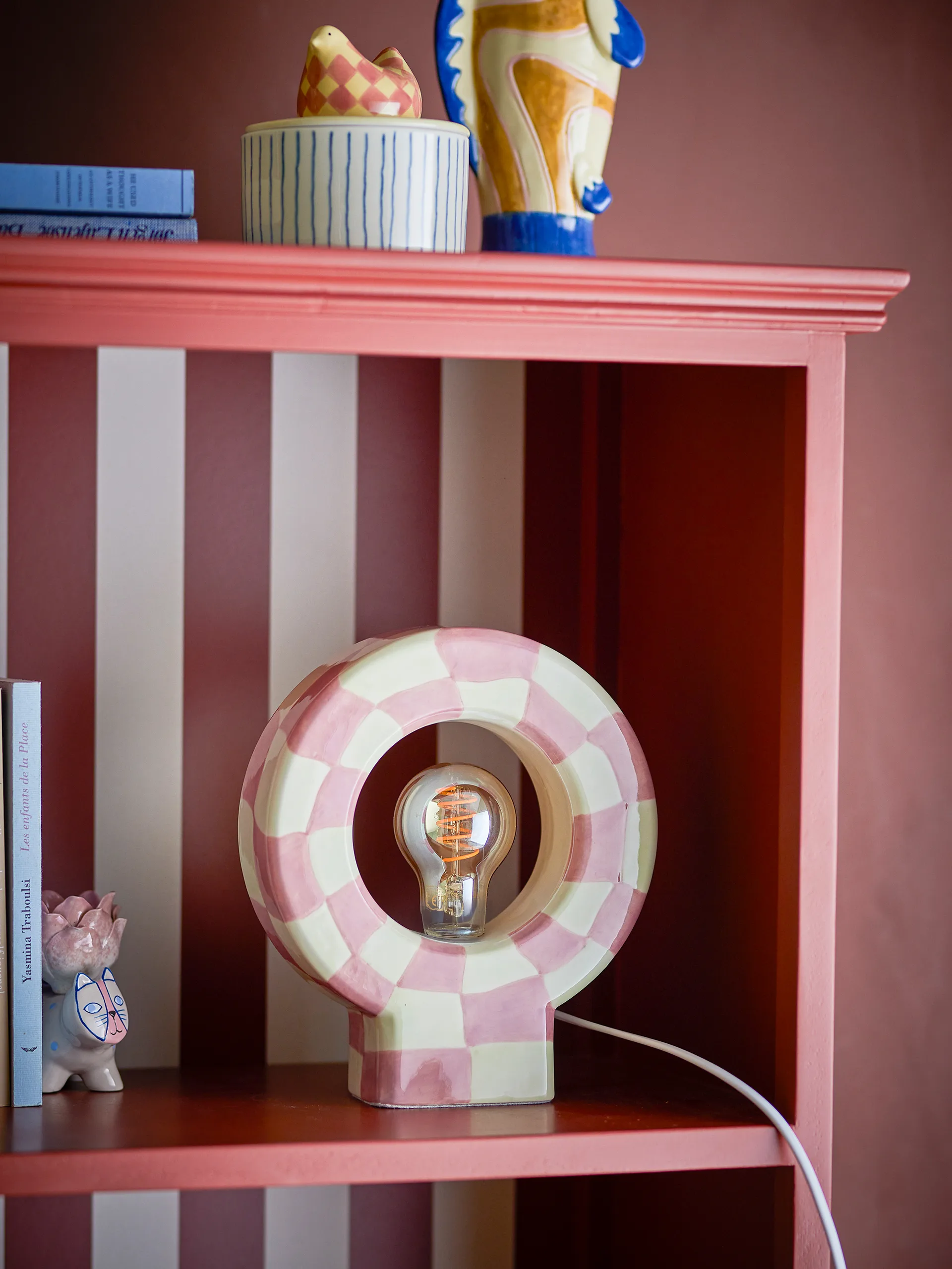 Lampe de table Vialini 20,5x23,5 cm, Rose Bloomingville