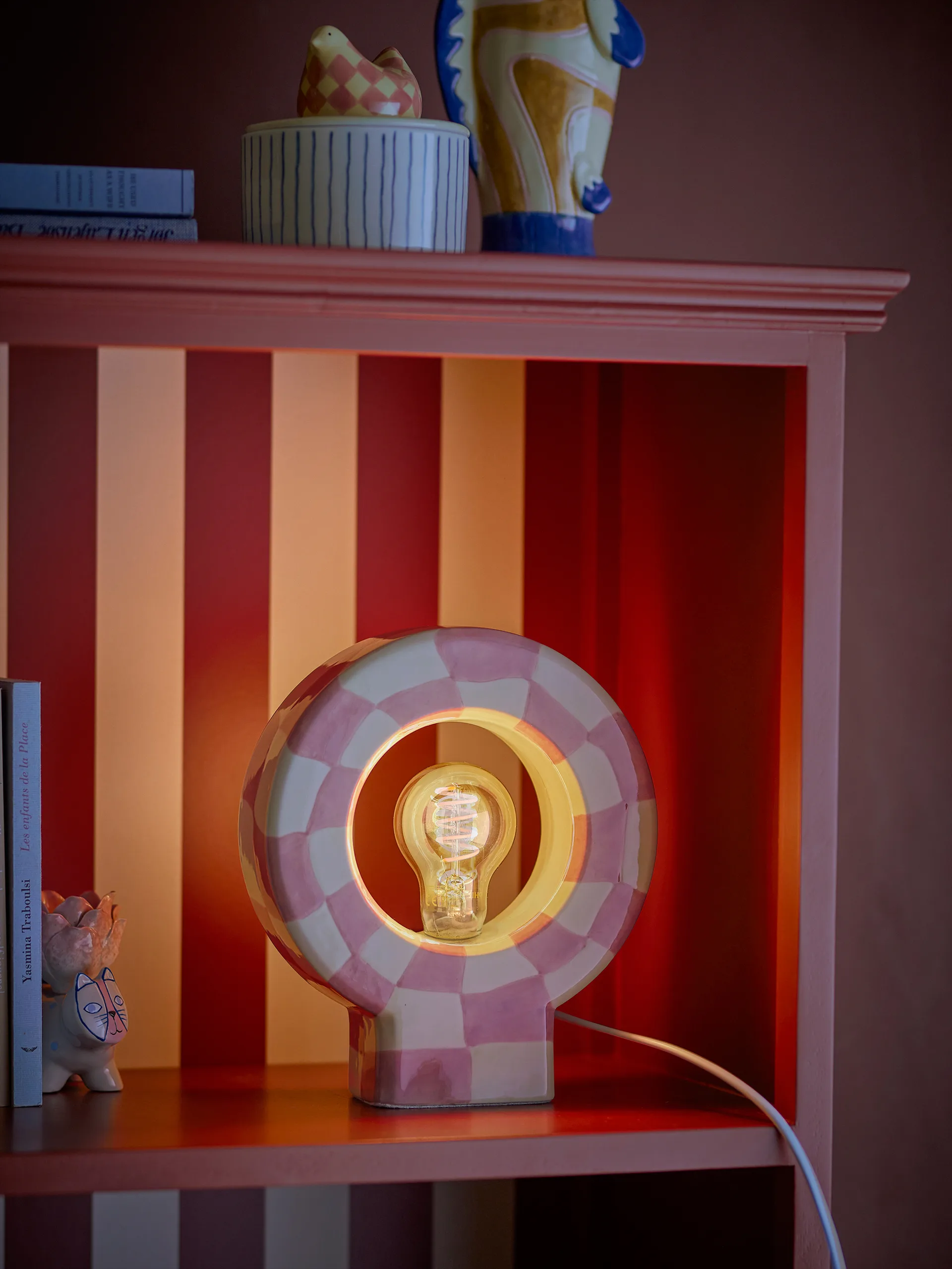 Lampe de table Vialini 20,5x23,5 cm, Rose Bloomingville