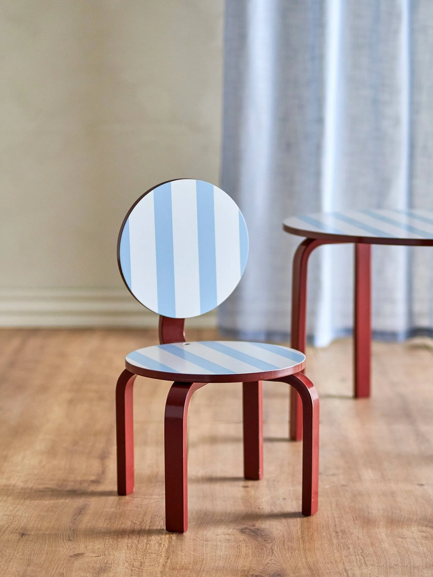 Liova chaise, Multicolore, bleu clair-blanc-brun Bloomingville