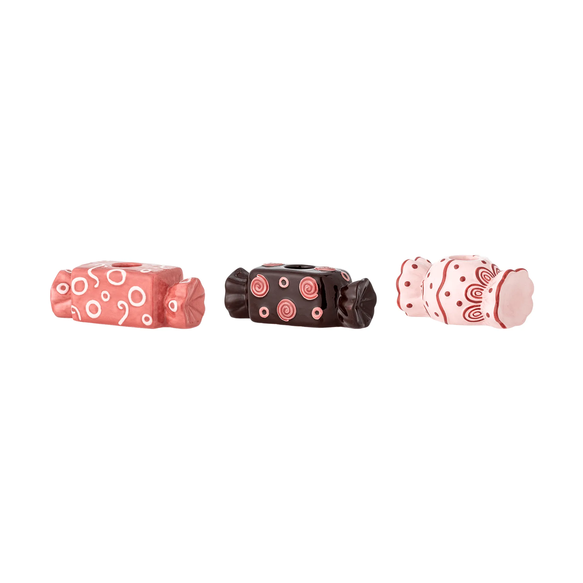 Maiano bougeoir, Rose, 3 pièces, 12 cm Bloomingville