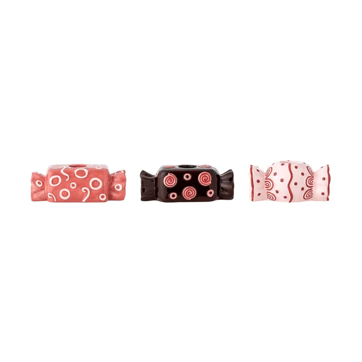 Maiano ljusstake - Rose, 3 pièces, 12 cm - Bloomingville