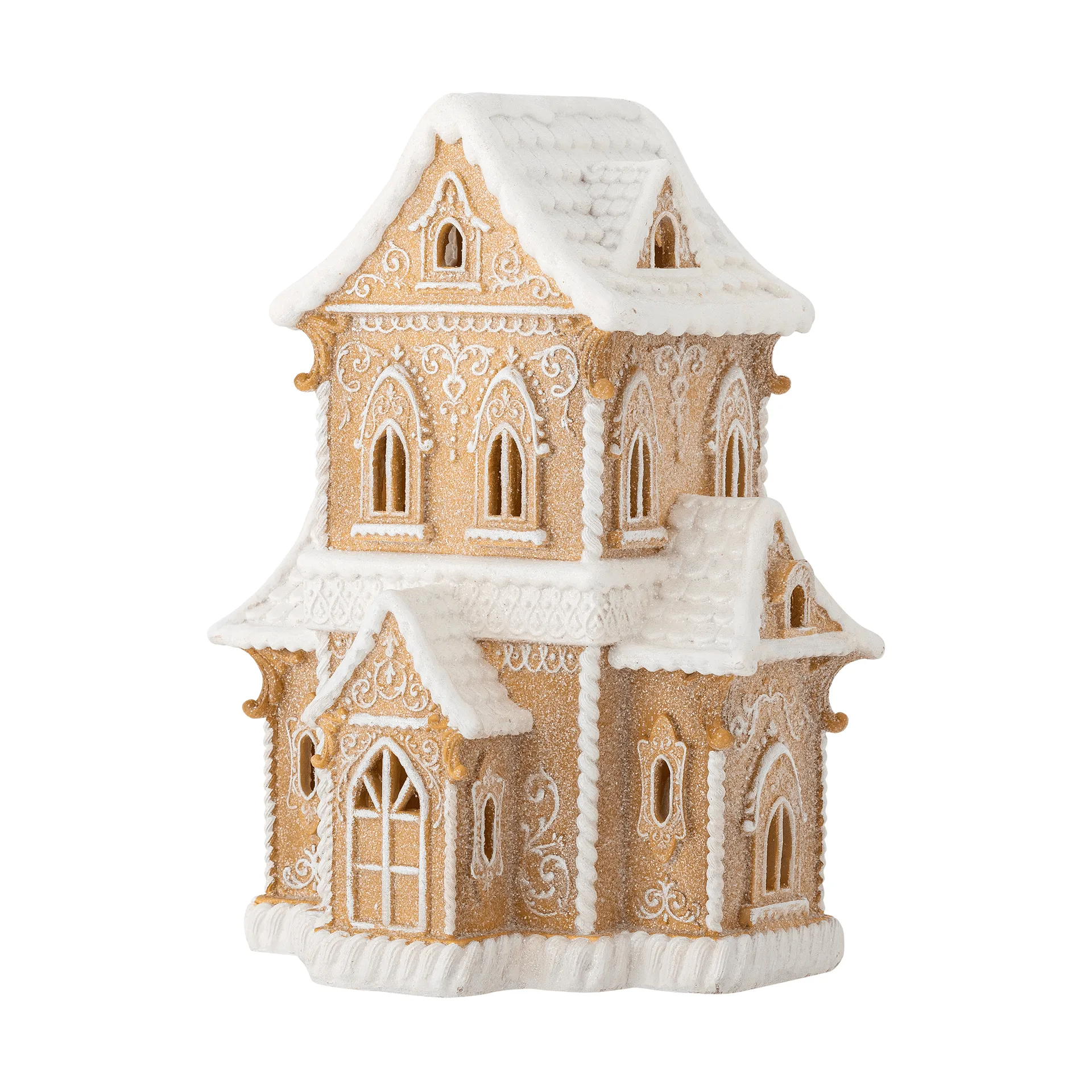 Maison décorative avec lumière, Brun, 37 cm Bloomingville