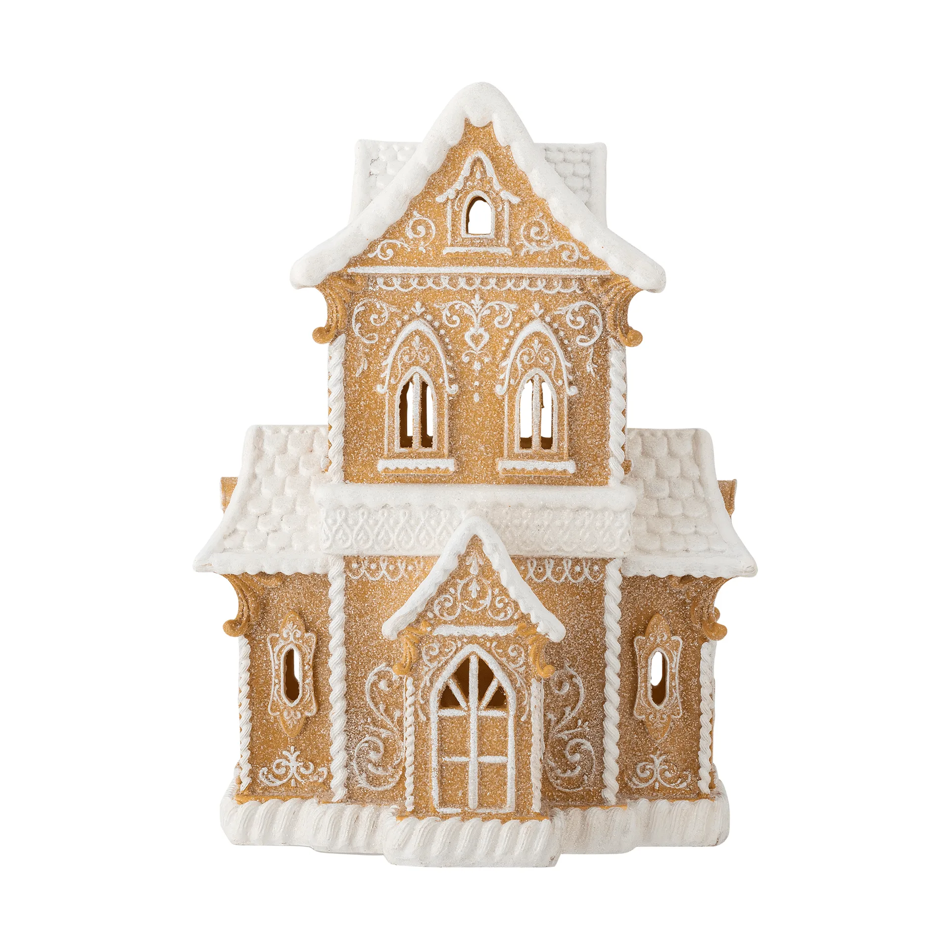 Maison décorative avec lumière, Brun, 37 cm Bloomingville