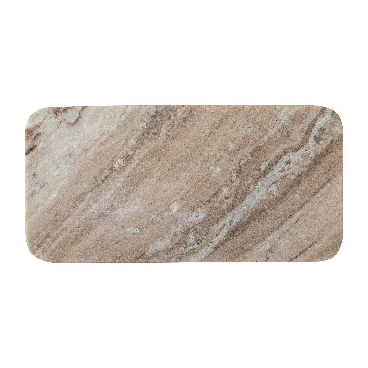 bloomingville manuela plateau marbre 15x30,5 cm marron