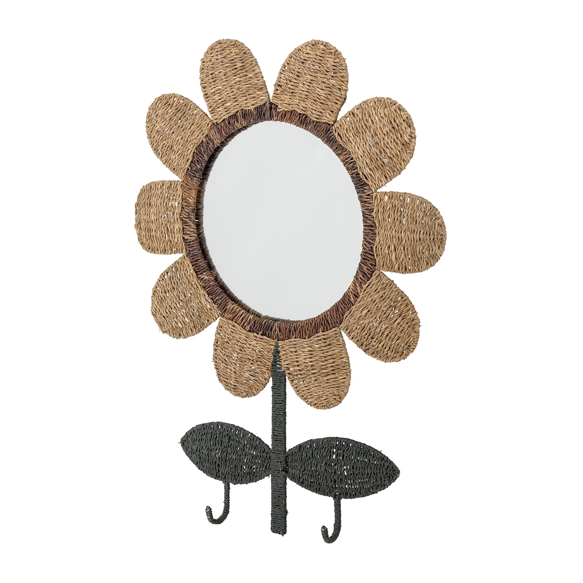 Miroir avec crochets Nabiya 56x74 cm, Nature Bloomingville