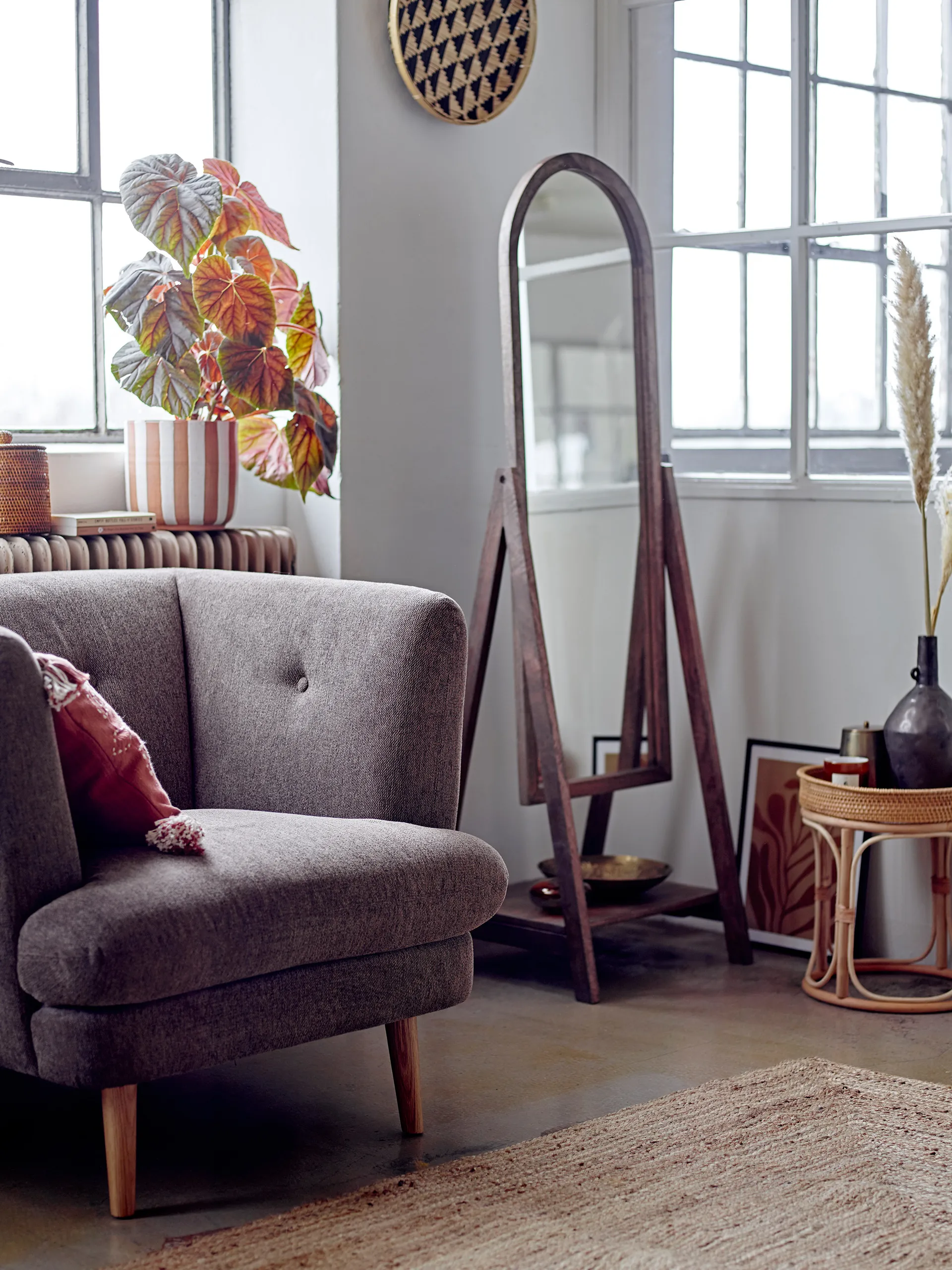 Miroir Cathia 157,5 cm, Marron Bloomingville