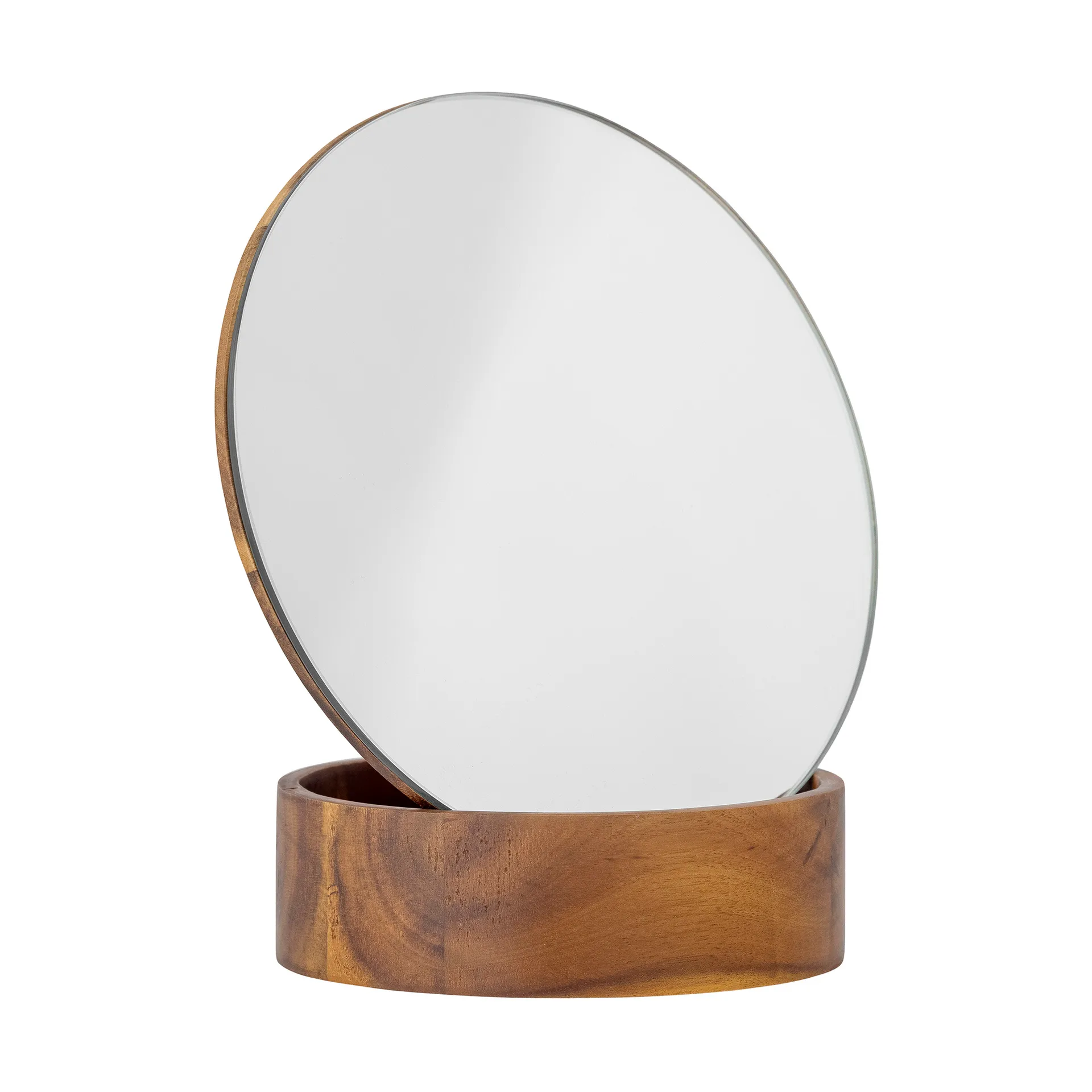 Miroir de table Rita Ø 18 cm, Acacia Bloomingville