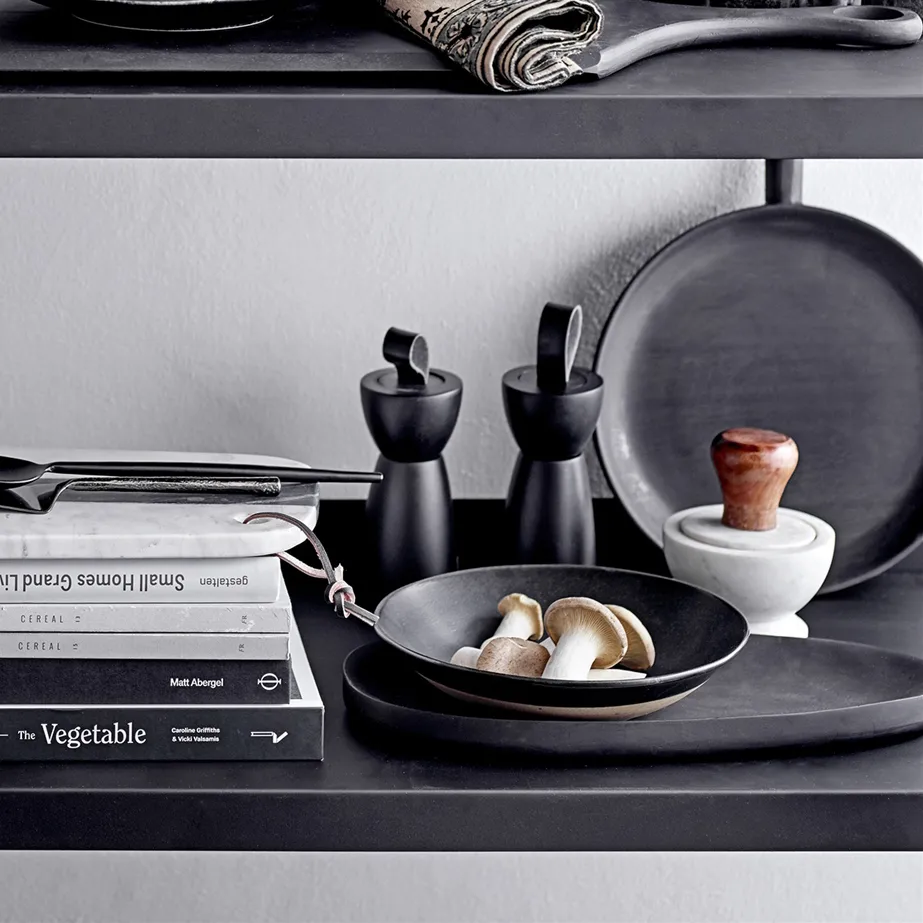 Mortier avec pilon Bloomingville Marbre-acacia, Blanc Bloomingville