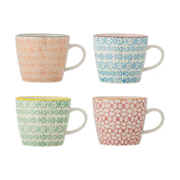 Mug Carla, - Multicolore, lot de 4 - Bloomingville