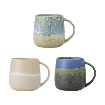 Mug Cloe 46 cl, lot de 3 - Bleu - Bloomingville